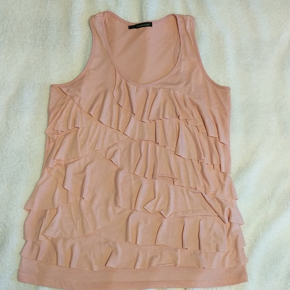 Maurices Pink Ruffle Top
